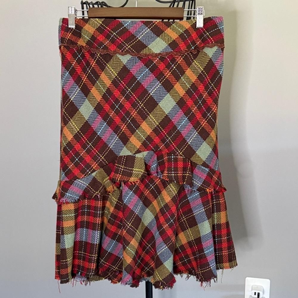 Anthropolgie Elvenses Plaid Skirt